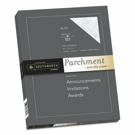 Southworth Paper, Parchment, 24No, Blue, PK100 P964CK